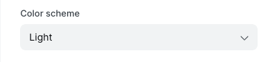 Settings panel preview for changing Curious color scheme