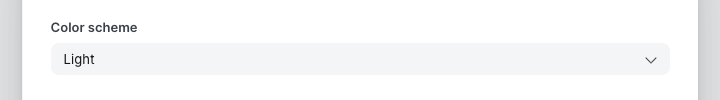 Color scheme setting in Ghost Admin