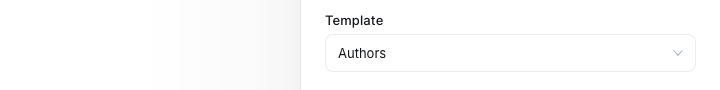 Template setting in Ghost Admin