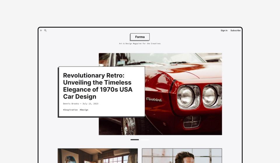 Forma theme posts slider