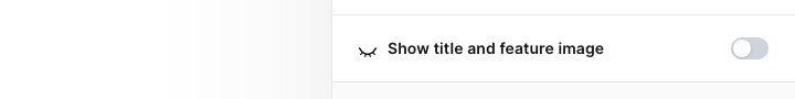 Landing page setting in Ghost Admin
