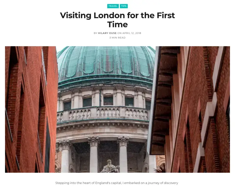 The preview of the post layout with image at the bottom