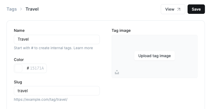 Tag cover image setting in Ghost Admin