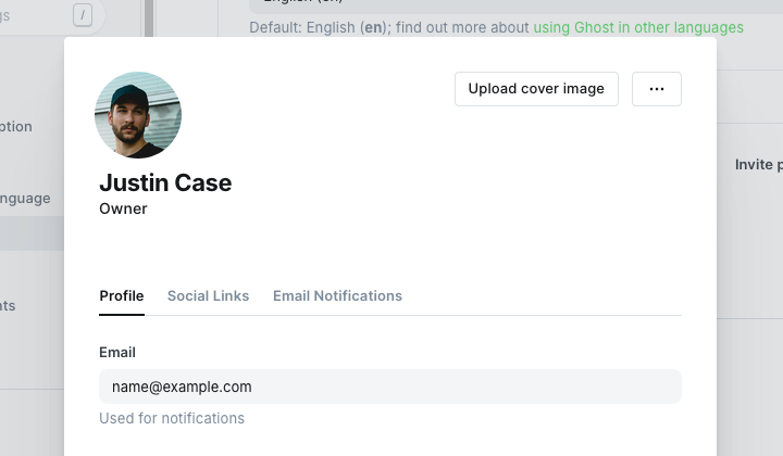 Author cover image setting in Ghost Admin