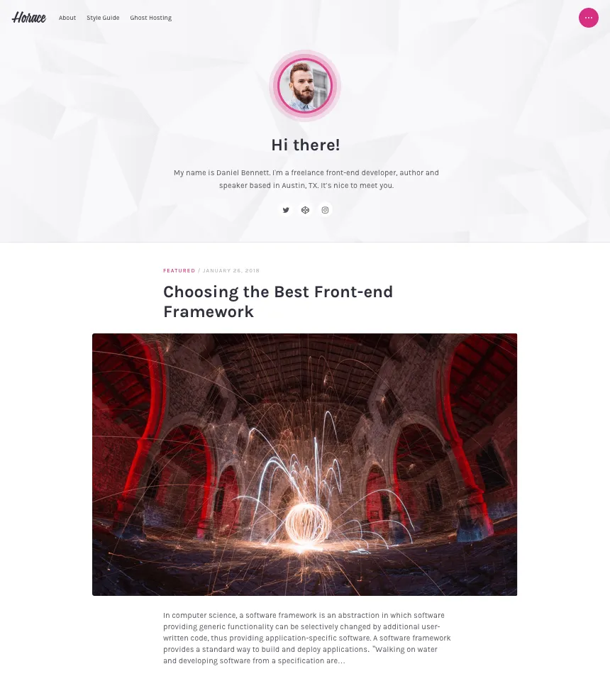 Horace theme preview